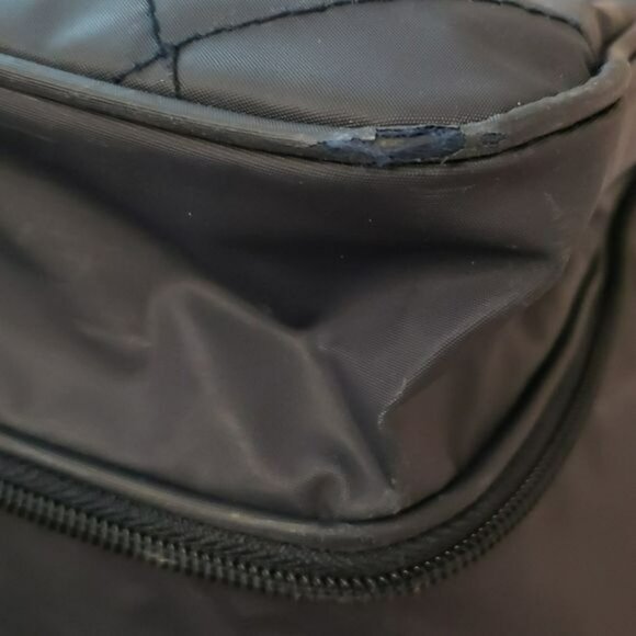 Vintage ESCADA Pour Homme Duffle Travel Bag Gym Bag Navy Blue - Picture 13 of 13